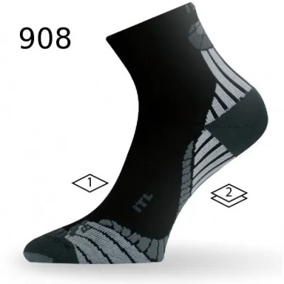 Термоноски Треккинговые Lasting ITL 908 S Black/Grey (ITL-908S) - 2 - Robinzon.ua