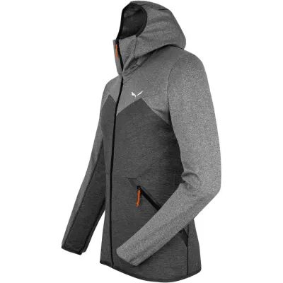 Чоловіча флісова кофта Salewa Puez Melange PL M FZ HDY, Black Out Melange, 46/S (27386 0910 - 46/S) - 2 - Robinzon.ua