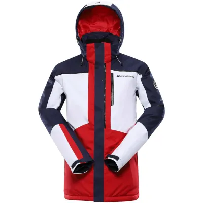 Гірськолижна чоловіча тепла мембранна куртка Alpine Pro MALEF, Red/Dark blue, S (MJCY574442 S) - 1 - Robinzon.ua
