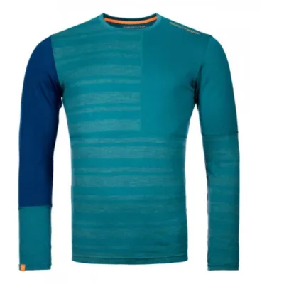 Термофутболка чоловіча Ortovox 185 Rock'n'wool Long Sleeve M, pacific green, M (4251422586757) - 2 - Robinzon.ua