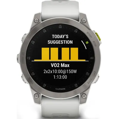 Спортивные часы Garmin Epix Gen 2 Sapphire White Titanium с силиконовым ремешком 010-02582-21 - 4 - Robinzon.ua