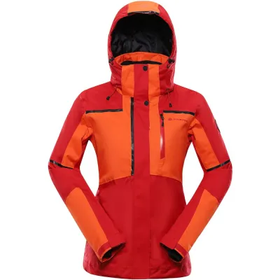 Гірськолижна жіноча тепла мембранна куртка Alpine Pro MALEFA, Red/Orange, S (LJCY546442 S) - 1 - Robinzon.ua