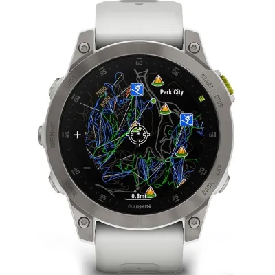 Спортивные часы Garmin Epix Gen 2 Sapphire White Titanium с силиконовым ремешком 010-02582-21 - 5 - Robinzon.ua