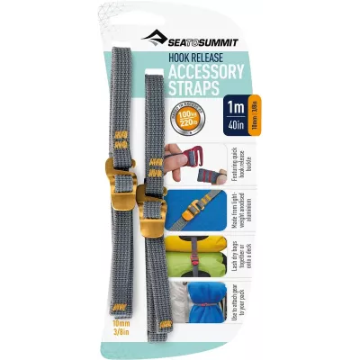 Стяжной ремень Accessory Strap With Hook Buckle Grey, 1 м x 10 мм от Sea to Summit (STS ATDASH101.0) - Robinzon.ua