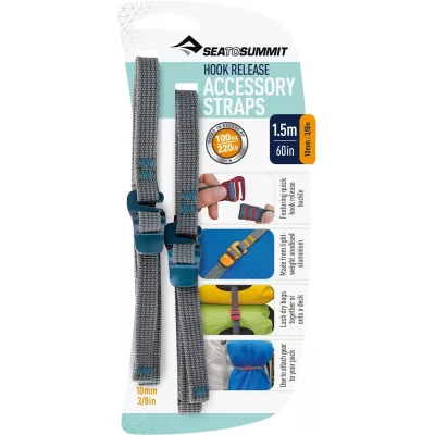 Стяжной ремень Accessory Strap With Hook Buckle Grey, 1.5 м x 10 мм от Sea to Summit (STS ATDASH101.5) - Robinzon.ua