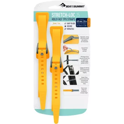 Набор стяжек Stretch-Loc 25 - 20mm x 625mm 2 Pack, Yellow от Sea to Summit (STS ASLSTRP20X625YW) - Robinzon.ua