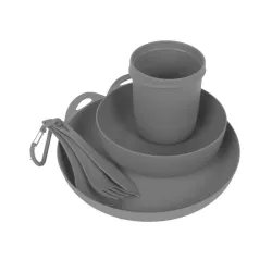 Delta Camp Set (Bowl, Plate, Mug, Cutlery) набор посуды (Grey) - Robinzon.ua