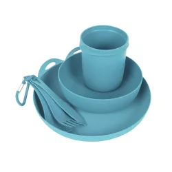 Delta Camp Set (Bowl, Plate, Mug, Cutlery) набор посуды (Pacific Blue) - Robinzon.ua