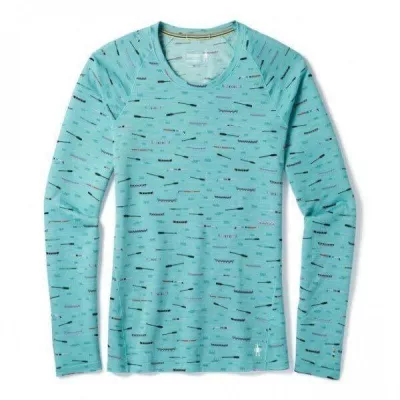 Футболка женская Smartwool Merino 150 Baselayer Print Long Sleeve Nile Blue, р.XS (SW 15574.B46-XS) - Robinzon.ua