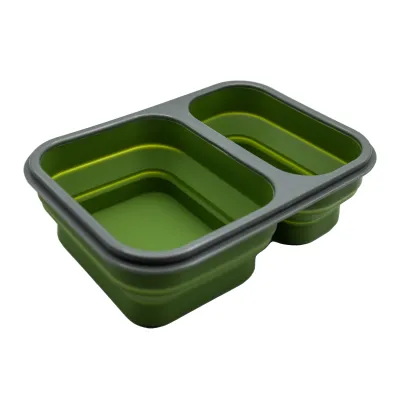 Контейнер силиконовый на 2 отсека Tramp (900ml) с ловилкой olive UTRC-090-olive - 5 - Robinzon.ua