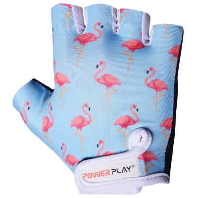 Велорукавички PowerPlay 001 Фламинго S Голубые (001_Blue_Flamingo_S) - 1 - Robinzon.ua