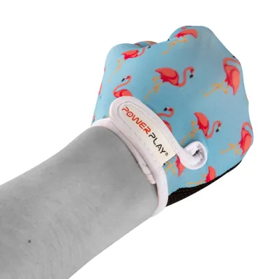 Велорукавички PowerPlay 001 Фламінго XS Блакитні (001_Blue_Flamingo_XS) - 3 - Robinzon.ua