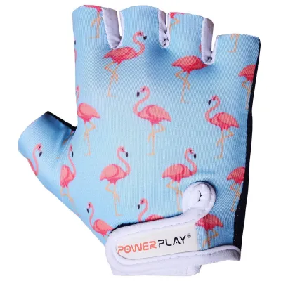Велорукавички PowerPlay 001 Фламінго XS Блакитні (001_Blue_Flamingo_XS) - 1 - Robinzon.ua
