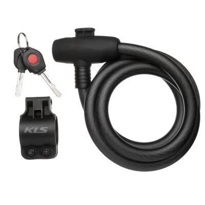 Велозамок KLS Hardcoil 15х1800 Black (hub_9uvdmf) - 1 - Robinzon.ua