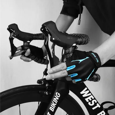 Рукавички велосипедні West Biking 0211190 L Blue (4934-14758a) - 3 - Robinzon.ua
