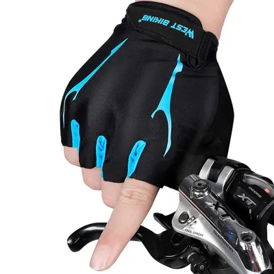 Рукавички велосипедні West Biking 0211190 L Blue (4934-14758a) - 2 - Robinzon.ua