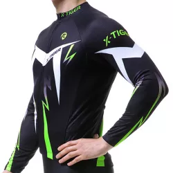 Джерси вело X-Тiger XM-CY-013 Green XXL с длинными рукавами мужская - Robinzon.ua