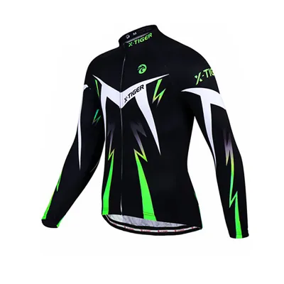 Джерси вело X-Тiger XM-CY-013 Green XS с длинными рукавами мужская - 1 - Robinzon.ua