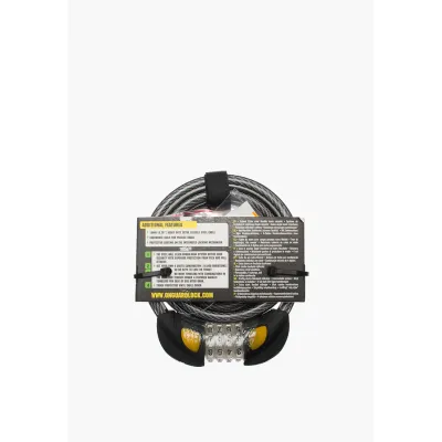 Велозамок кодовый Onguard 8064 TERRIER GLO Combo GLO 185см х 10мм Черный - 2 - Robinzon.ua