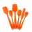 Комплект антипригарный коврик для BBQ и Набор кухонных принадлежностей 6 в 1 Оранжевый (n-1217) - 8 - Robinzon.ua