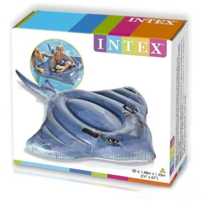 Плотик надувной Intex Скат 145x188см Синий (57550) - 3 - Robinzon.ua