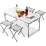 Раскладной туристический стол для пикника со стульями Easy Campi Белый+Мангал - 1 - Robinzon.ua