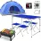 Раскладной туристический стол для пикника со стульями Easy Campi Синий+Мангал+Палатка 2 места синяя - 1 - Robinzon.ua