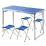 Раскладной туристический стол со стульями в чемодане и 4 стула Easy Campi Синий + Bluetooth колонка Синяя - 1 - Robinzon.ua