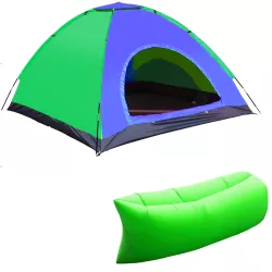 Палатка туристическая 4-х местная кемпинговая Camping Spot 2х2х1.35м Сине-зеленый - Robinzon.ua