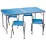 Раскладной туристический стол Easy Campi для пикника со стульями складной стол и 4 стула Синий+Гамак мексиканский+Мангал раскладной - Robinzon.ua