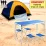 Раскладной туристический стол Easy Campi для пикника со стульями в чемодане Синий + Палатка 2х1.5х1.1м Желтый с синим - 1 - Robinzon.ua