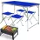 Раскладной туристический стол Easy Campi для пикника со стульями набор туристический в чемодане складной стол и 4 стула Easy Campi Синий+Мангал - 1 - Robinzon.ua