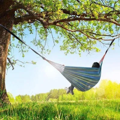 Розкладний туристичний стіл Easy Campi для пікніка зі стільцями Синій + Гамак підвісний Синій - 6 - Robinzon.ua