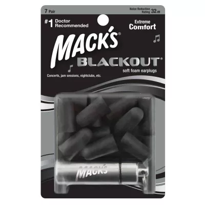 Беруши MACK`S BLACKOUT FOAM с контейнером 7 пар - Robinzon.ua