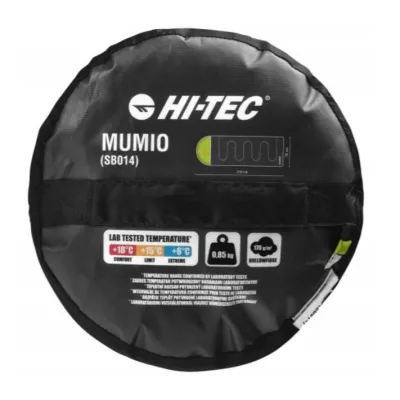 Спальный мешок Hi-Tec Mumio (SB014) 210x75 см Right Zip Черный с зеленым JS.120.11 - 3 - Robinzon.ua