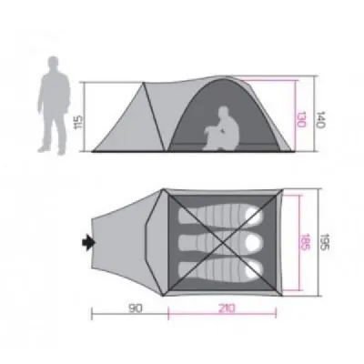 Палатка Hannah Hover 3 Зеленый (1052-118HH0152TS.01) - 7 - Robinzon.ua