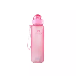 Бутылка для воды CASNO 400 мл MX-5028 More Love Розовая с соломинкой - Robinzon.ua