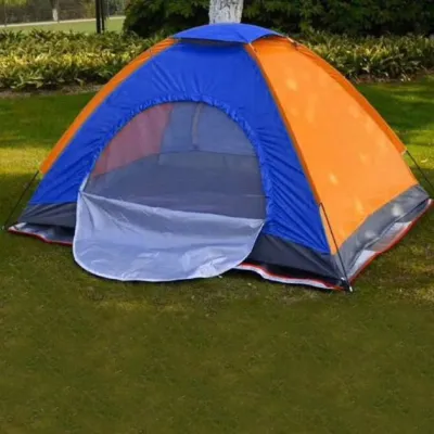 Намет туристичний 4-х місний Camp Tent 2х2х1.5м Синій з помаранчевим - 2 - Robinzon.ua