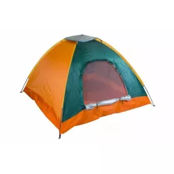 Палатка туристическая одноместная Camp Tent 2х1х1.1м с москитной сеткой Зеленый с оранжевым - Robinzon.ua
