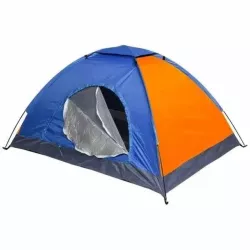 Палатка туристическая одноместная Camp Tent 2х1х1.1м кемпинговая Синий с оранжевым - Robinzon.ua