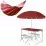 Комплект раскладной стол и 4 стула Easy Campi в чемодане Коричневый + зонт 1.8м + Гамак 190x150 см Красный - Robinzon.ua