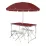 Набор туристический раскладной стол со стульями с зонтом 1.8 м Easy Campi в чемодане Коричневый - Robinzon.ua