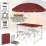 Набор туристический раскладной стол со стульями с зонтом 1.8 м Easy Campi в чемодане Коричневый - OP 561651 - 2 - Robinzon.ua