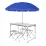 Набор туристический раскладной стол со стульями с зонтом 1.8 м Easy Campi в чемодане Белый - Robinzon.ua
