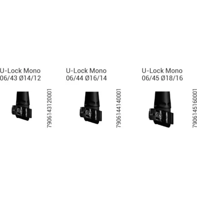 Зажимное соединение Gabel 06/43 U-Lock Mono Ø14/12, black (034.0004) - 1 - Robinzon.ua