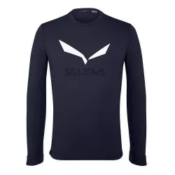 Футболка ч Salewa SOLIDLOGO DRY M L/S TEE 27340 3966 - 48/M - синій - Robinzon.ua