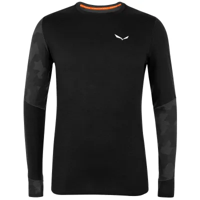 Термофутболка чоловіча Salewa Cristallo Warm AMR M L/S Tee, Black, 50/L (28205/0910 50/L) - 1 - Robinzon.ua