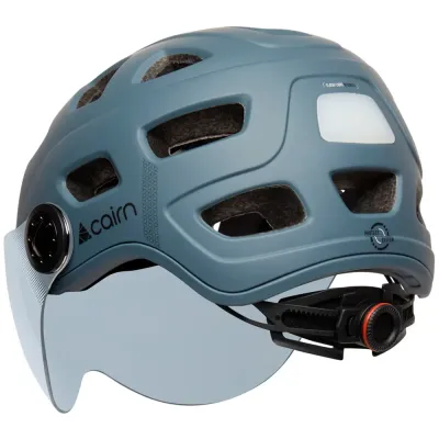 Cairn велошлем Quartz Visor LED USB grey 52-58 - 1 - Robinzon.ua