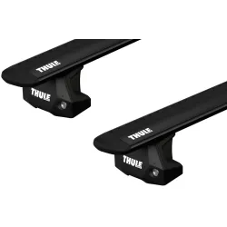 Багажник в штатні місця у рейлінгах Thule Wingbar Evo Black для Jeep Compass (mkII) 2016→ (TH 7112B-7106-6082) - Robinzon.ua