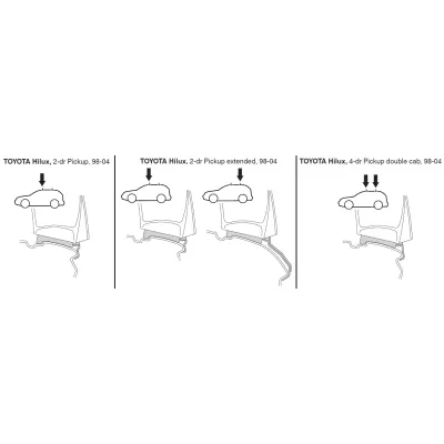 Монтажный комплект Thule 1083 для Toyota Hilux (mkVI) 1998-2004 (TH 141083) - 1 - Robinzon.ua